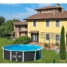GRE Oval Pool White Fiji 500×300x120 with sand filter