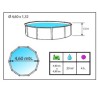GRE Oval Pool White Fiji 500×300x120 with sand filter