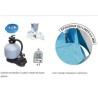 Round above ground pool TOI Prestigio Anthracite 460x132 with complete kit