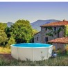 Rodada acima da piscina terrestre TOI Prestigio Anthracite 460x132 com kit completo