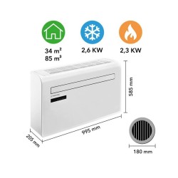Climatiseur Murale Trotec PAC-W 2650 SH jusqu'à 85 m3