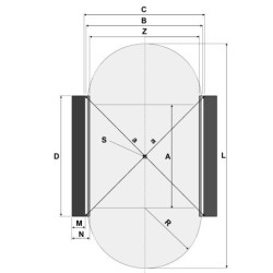 Piscina Oval Azuro Ibiza 350x700 H120