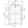 Insertar Foyer de Cheminée á Bois Ferlux en Fonte 3 Caras grandes vítreo 17kW