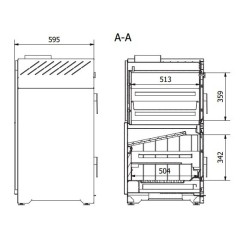 Poêle à Bois Ferlux avec Four Forno 60 en acier 16kW avec vitre