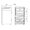 Poêle à Bois Ferlux avec Four Forno 60 en acier 16kW avec vitre