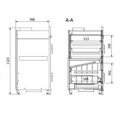 Ferlux Holzofen mit Forno 60 Einbauofen16kW mit Glas