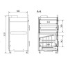Ferlux Holzofen mit Forno 60 Einbauofen16kW mit Glas