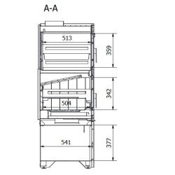 Fogão a Lenha Ferlux com Forno 60 Fornos de Aço16kW com vidro