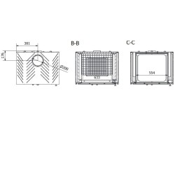 Poêle à Bois Ferlux avec Four Forno 60 en acier16kW avec Bûcher