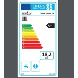 Stufa a legna Ferlux con forno Forno 60 in acciaio 16kW con vetro
