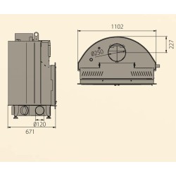 Caldeira de pelota hidromática Ferlux 18kW com Wi-Fi