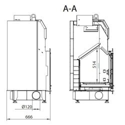 Caldaia camino Ferlux Caldaia a legna K100 40kW