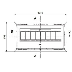 Estufa de leña redonda Ferlux Elipse Panoramic 8 kW en soporte central