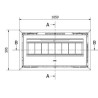 Round Wood Stove Ferlux Elipse Panoramic 8 kW on Central Stand
