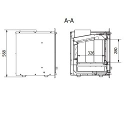 Estufa de leña redonda Ferlux Elipse Panoramic 8 kW en soporte central