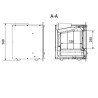 Round Wood Stove Ferlux Elipse Panoramic 8 kW on Central Stand