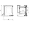 Inserção de madeira Ferlux Panoramic 90 com 3 lados envidraçados 18 kW