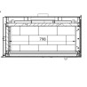 Inserto de madera Ferlux Panoramic 90 Ángulo con 2 lados acristalados 18 kW