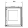 Inserto in legno Ferlux Panoramic 90 Angle con 2 lati vetrati 18 kW