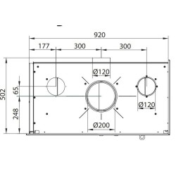 Wood Insert Ferlux Panoramic 90 Angle with 2 glazed sides 18 kW