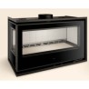 Inserção de madeira Ferlux Panoramic 90 Angle com 2 lados envidraçados 18 kW