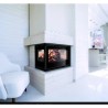 Inserto in legno Ferlux Panoramic 70 Angle con 2 lati vetrati 15 kW