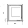 Wood insert Ferlux Panoramic 90 with 3 glazed sides 18 kW