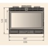 Insert à Bois Ferlux Siris en Fonte avec Turbo 16 kW