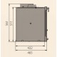 Ferlux Siris Inserto de madera de hierro fundido con turbo 16 kW