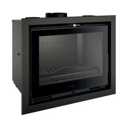 Ferlux Kalio Ferro Fundido Inserção de Madeira com Turbo 16 kW de vidro de cristal