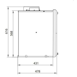 Ferlux Kalio Inserto in Ghisa con vetro cristallo Turbo 16 kW