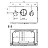 Ferlux Kalio Inserto de madera de hierro fundido con cristal Turbo 16 kW