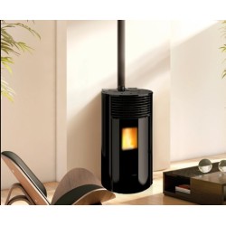 Pellet Stove Ferlux Helen Magique 6 kW Black Glass Round