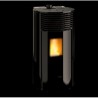 Round Pellet Stove Ferlux Helen 8kW Magic Black Glass