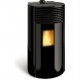 Round Pellet Stove Ferlux Helen 8kW Magic Black Glass