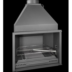 Fogão a lenha Ferlux com Forno 60 forno em aço de 16kW com vidro