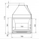 Ferlux Holzofen mit Forno 60 Backofen aus 16kW Stahl mit Glas