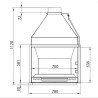 Estufa de leña Ferlux con horno Forno 60 en acero de 16kW con vidrio