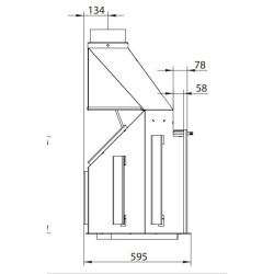 Estufa de leña Ferlux con horno Forno 60 en acero de 16kW con vidrio