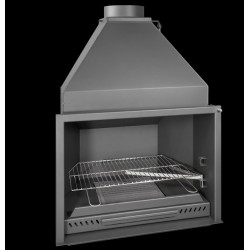 Ferlux Holzofen mit Forno 60 Backofen aus 16kW Stahl mit Glas