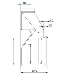 Barbecue da incasso Ferlux S100 in acciaio con cappa
