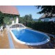 Ovaler Pool Ibiza Azuro 10x416 H150 mit Sandfilter