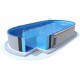 Piscina Oval Ibiza Azuro 12mx6m H150cm Enterrada com Filtro de Areia