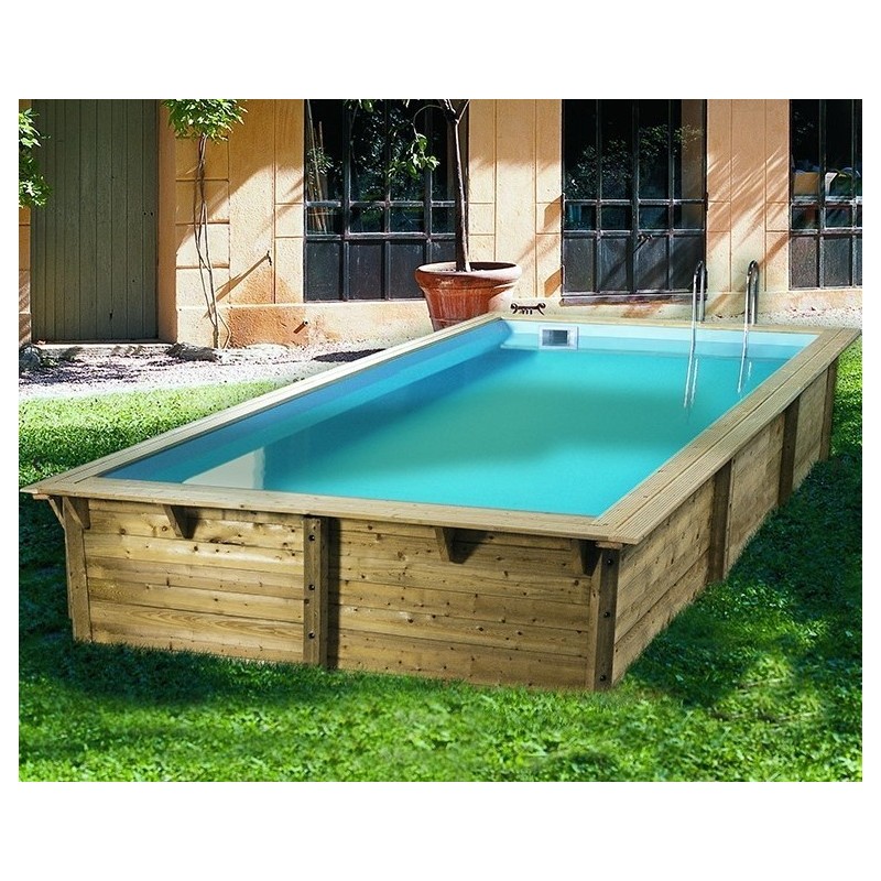 Piscine Bois Sunwater 550x300 H140cm Liner bleu Ubbink Piscine Bois Sunwater 550x300 H140cm Liner bleu Ubbink