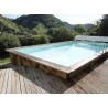 Piscine Bois  Sunwater 550x300 H140cm Liner bleu Ubbink