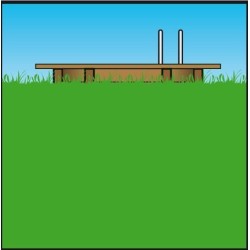 Piscina Legno Sunwater 550x300 H140cm Fodera Blu Ubbink