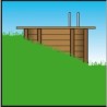 Piscina Legno Sunwater 550x300 H140cm Fodera Blu Ubbink