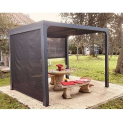 Bioclimatic pergola 7.20 m2 Habrita 2 blinds side Aluminium