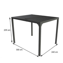 Bioklimatische Pergola Habrita Alumium 7,20 m2 mit beweglichem Lamellendach
