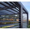 Pérgola bioclimática Habrita 10,8 m2 con ventilaciones móviles de aluminio lateral 3,6